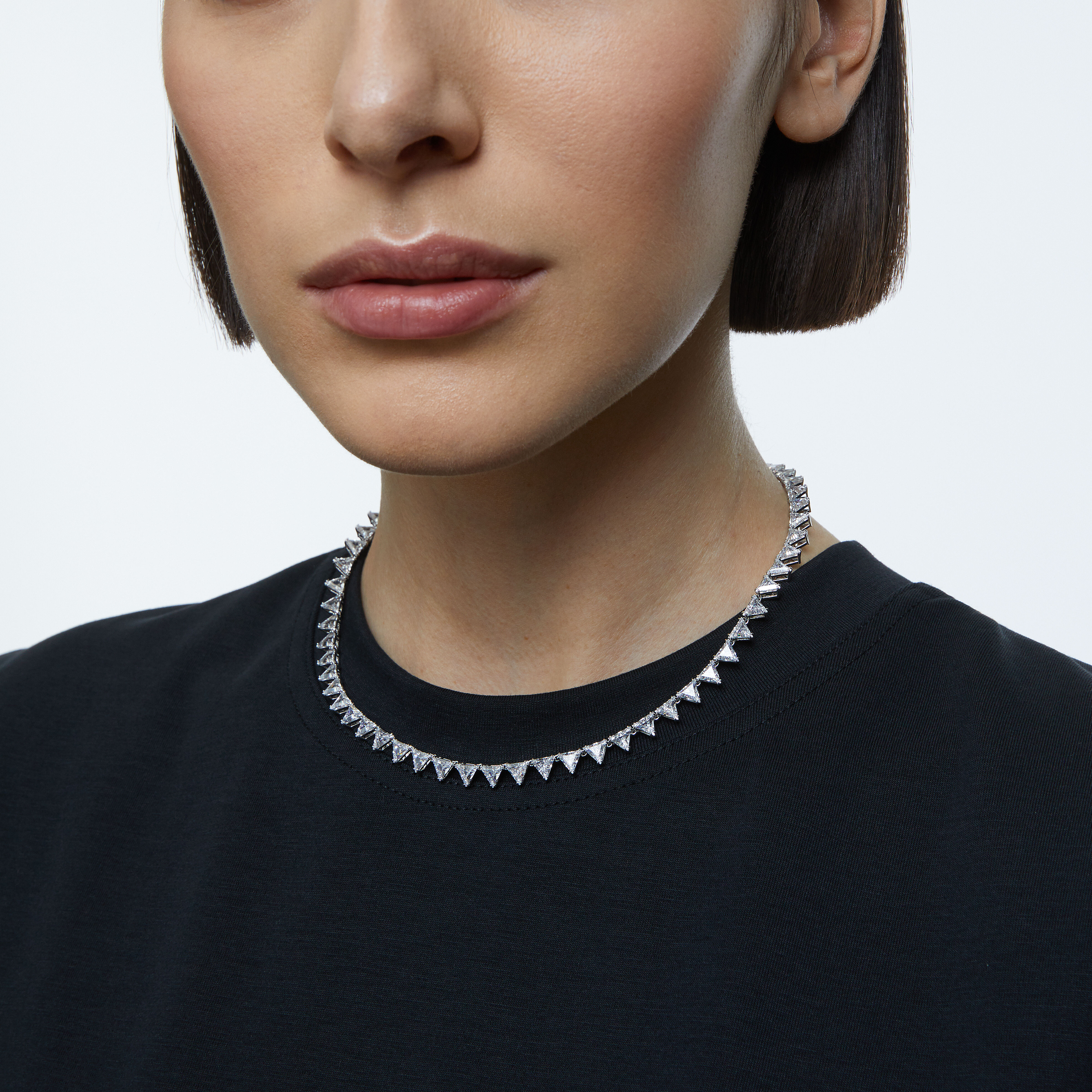 Millenia necklace Triangle White Rhodium plated